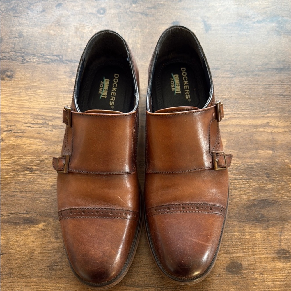 Dockers Men's Brown Leather Dress Shoes
